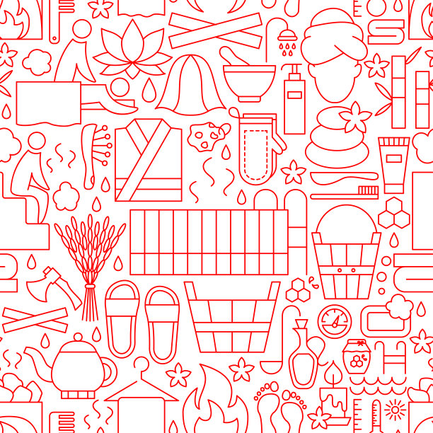 桑拿线无缝图案图片下载