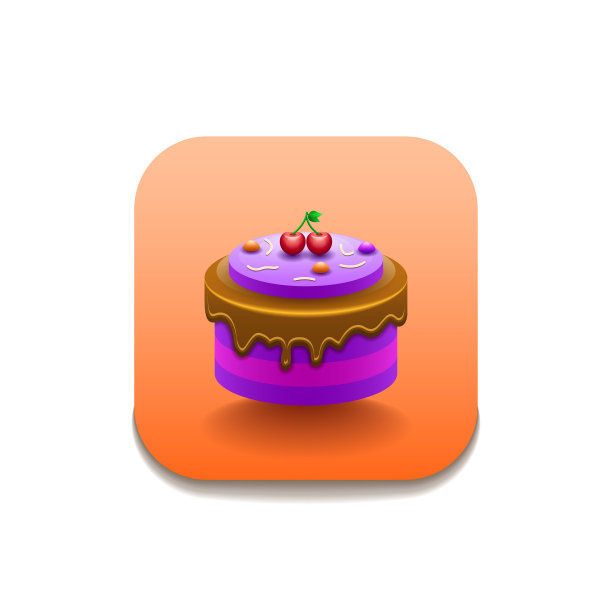 蛋糕甜生日标志矢量符号图标设计风格图片下载