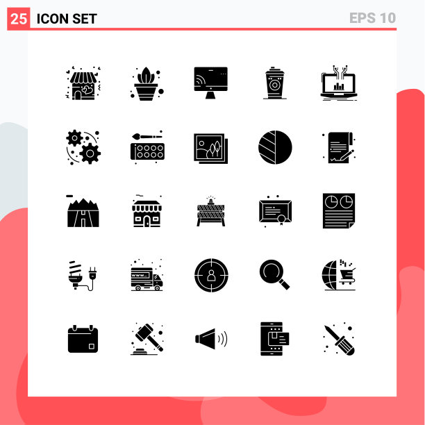 包25个创造性的固体符号管理图片下载