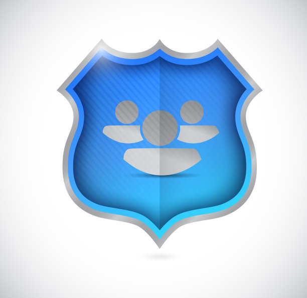 人强盾概念插画图片下载