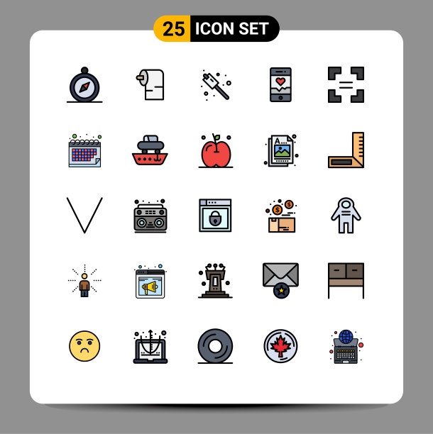 在网格上设置25个填充线平面颜色图片下载