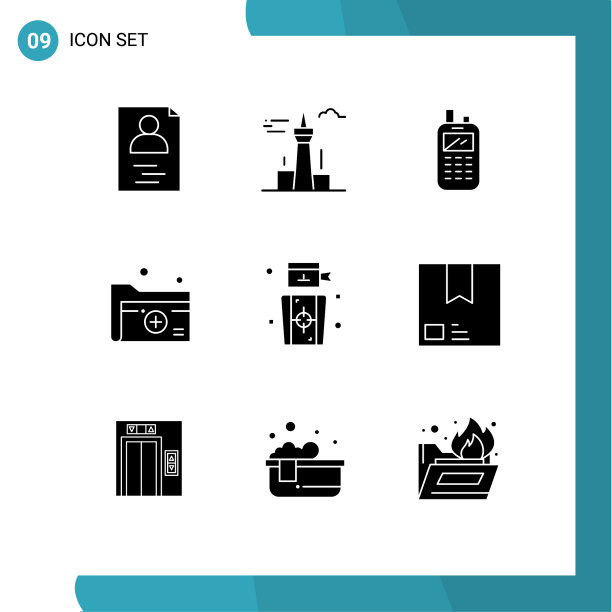 在网格上设置9个固定的符号用于医疗飞镖图片下载