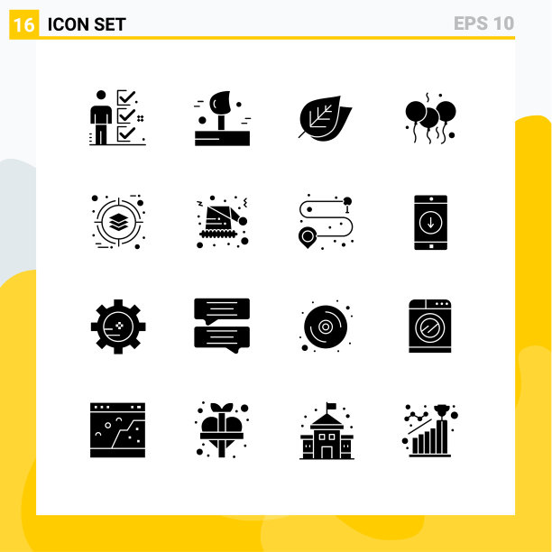 主题立体符号和可编辑符号的16种图片下载