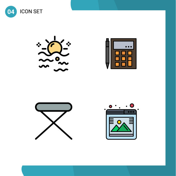 填充线平色包4个通用符号图片下载