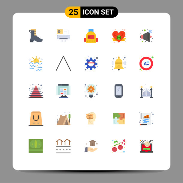 设置25商业平面颜色包装的海洋图片下载