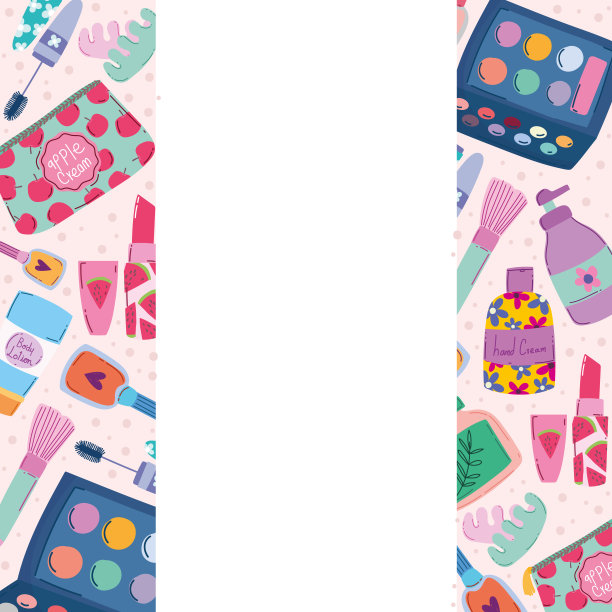 用来装眼影、口红、粉饼、指甲油和睫毛膏的化妆容器图片下载