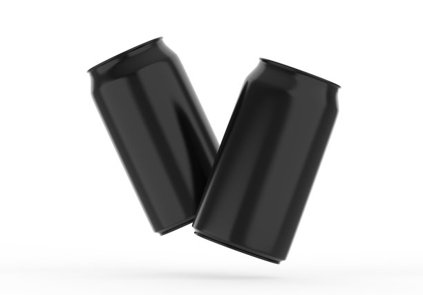 可以模拟啤酒，酒精，果汁，能量饮料和苏打水，铝金属可以模拟孤立的白色背景，3d插图图片下载