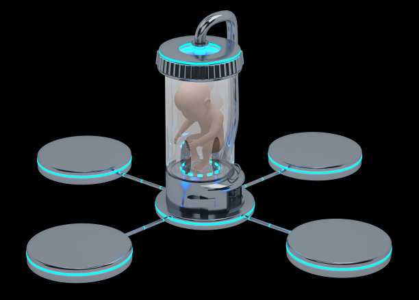 在科幻瓶中的胚胎和四种黑梢上分离出来的callout图片下载