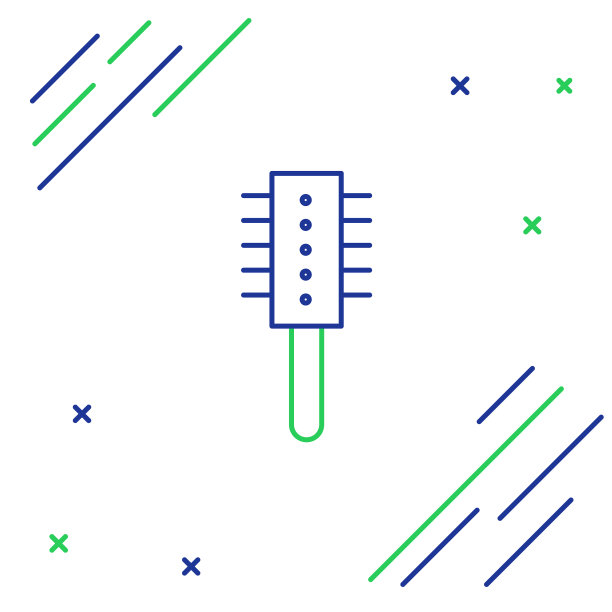 线毛刷图标孤立在白色背景图片下载