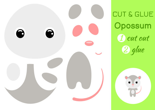 剪胶保负鼠教育发展图片下载