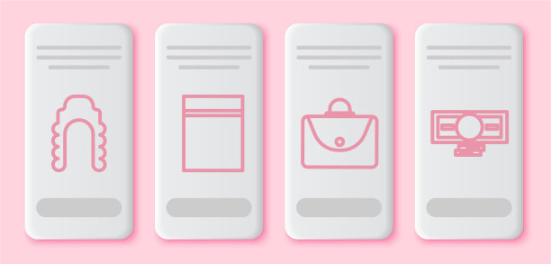 设线判断假发塑料袋与自封图片下载