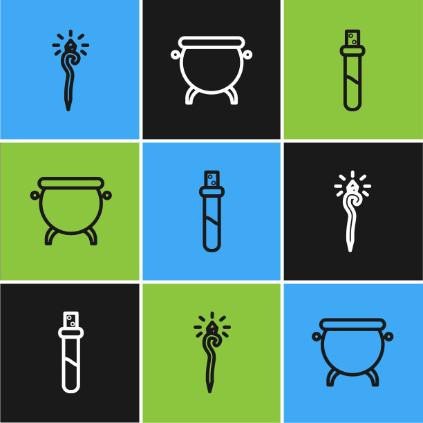 设行魔法杖瓶与爱情药水图片下载