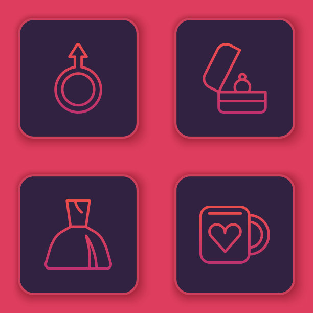 设行男性性别象征女性婚纱礼服图片下载