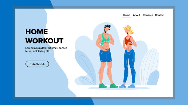 在家进行健康和力量锻炼图片下载