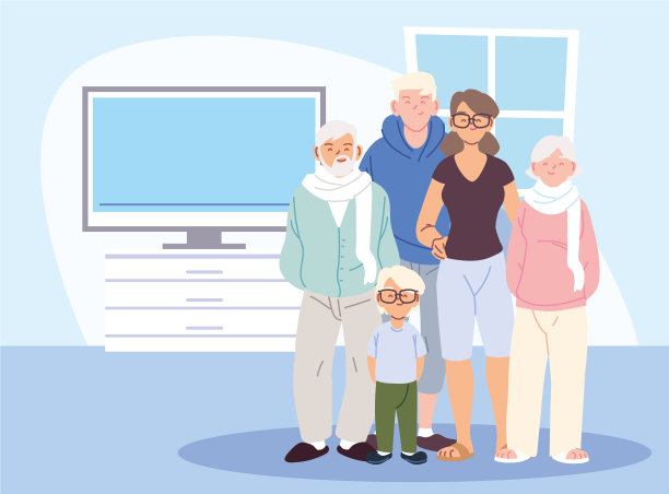 爸爸妈妈和爷爷奶奶的漫画图片下载