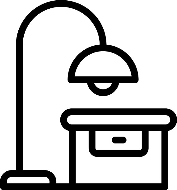 卧室台灯图标轮廓风格图片下载