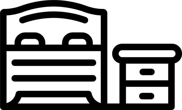 卧室舒适图标轮廓风格图片下载