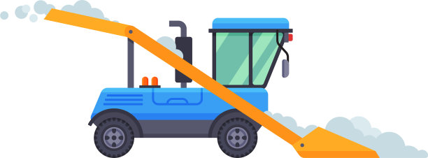 冬季除雪机清理道路车辆图片下载