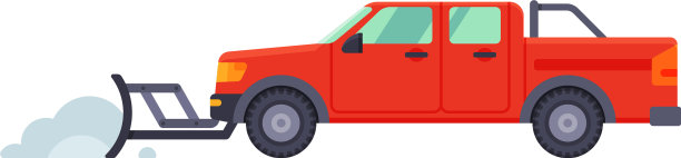 雪犁皮卡冬季除雪车图片下载