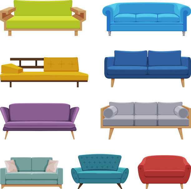 舒适的软垫沙发收藏图片下载