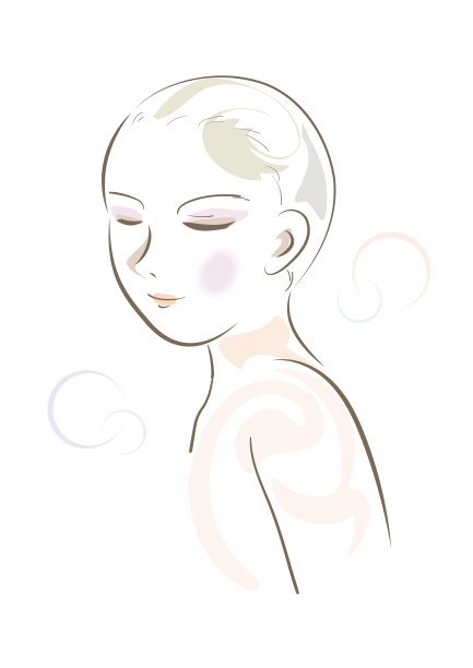 抽象线条画人像，美丽的人体矢量图像。图片下载