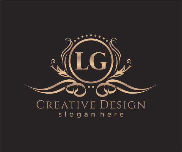 lg美丽的首字母和优雅的标志设计图片下载