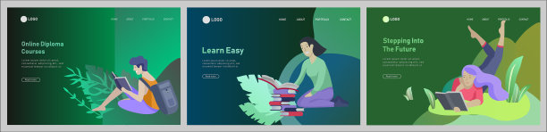 设置轻松的网页设计模板图片下载