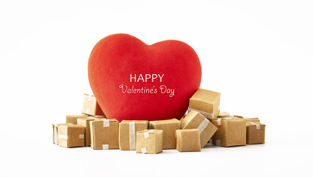 情人节快递包裹图片下载