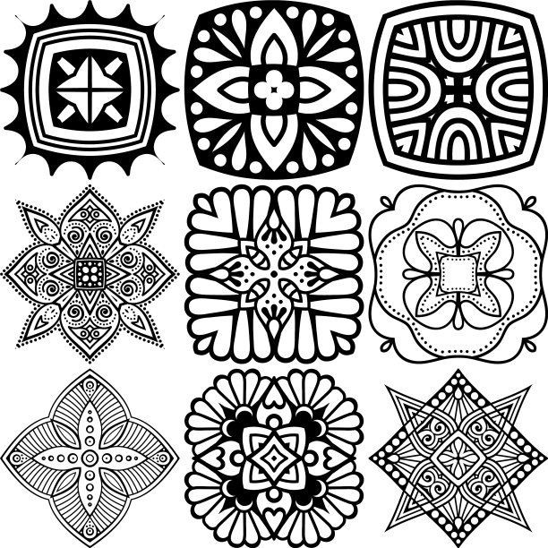 设置圆形装饰图案曼荼罗图片下载