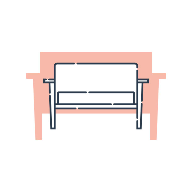 舒适的沙发，一个枕头平与长沙发图片下载