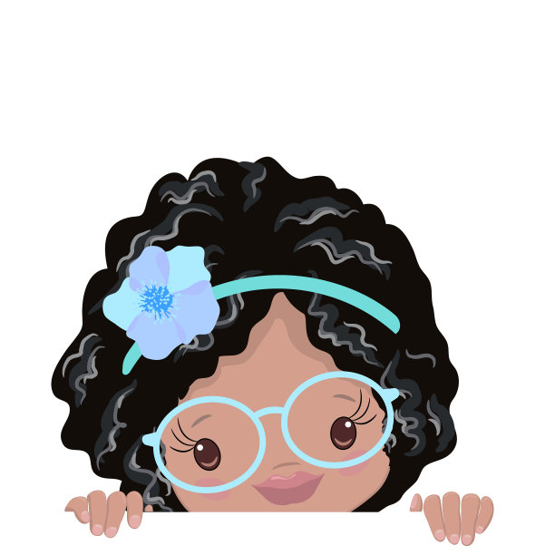 非洲裔美国小女孩clipart图片下载