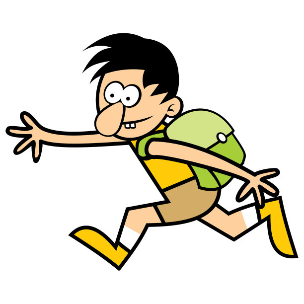 男孩和书包图片下载