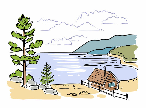 在山附近的森林里露营帐篷图片下载