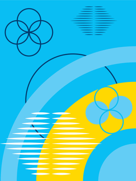 抽象的蓝色背景与圆形形状图片下载