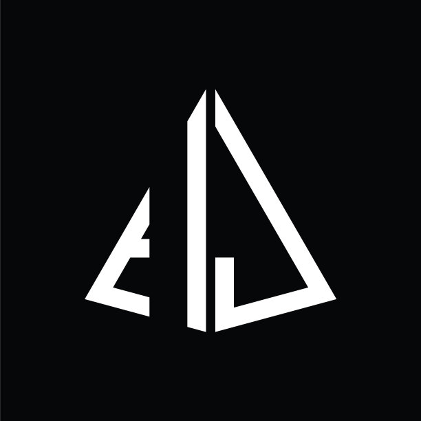 I j白色三角首字母与黑色图片下载