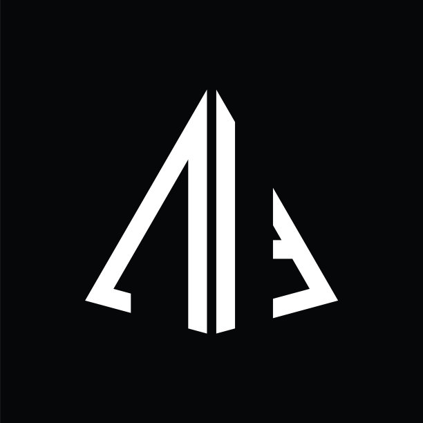 N I白色三角形首字母与黑色图片下载