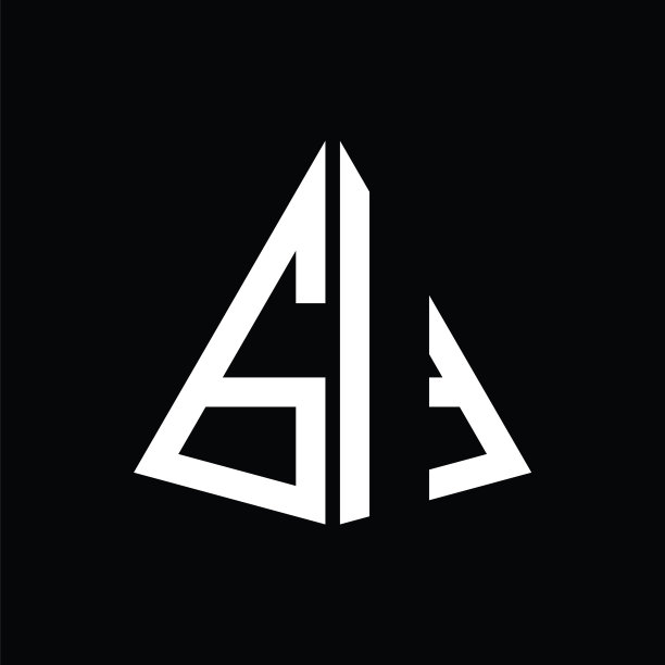 I白色三角首字母与黑色图片下载