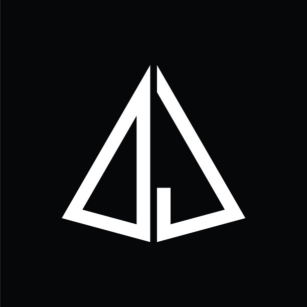 O j白色三角形首字母加一个黑色图片下载