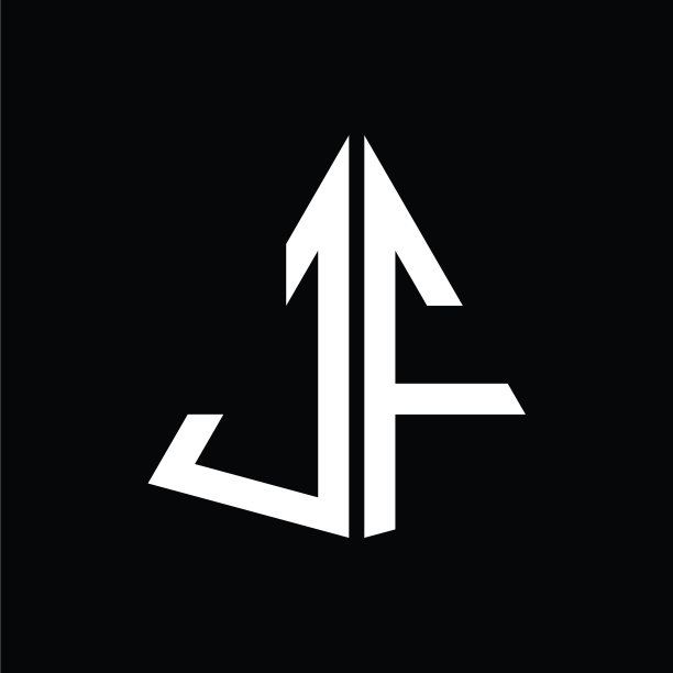 J f白色三角形首字母加一个黑色图片下载