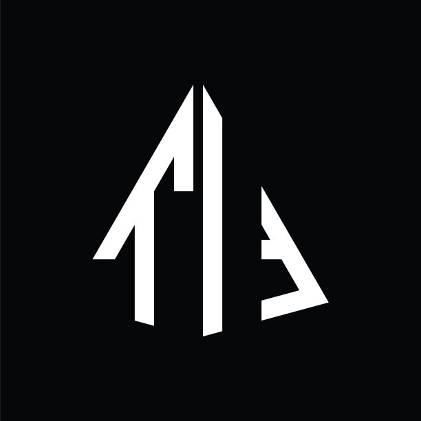 T I白色三角首字母与黑色图片下载