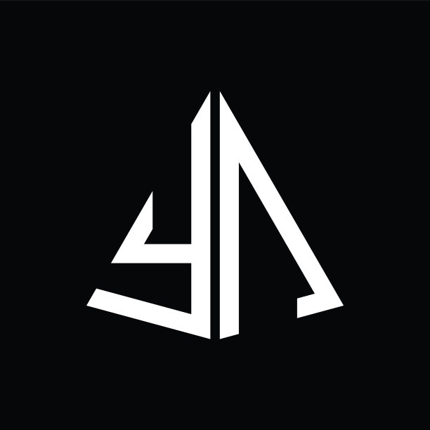 yn白色三角形首字母与黑色图片下载