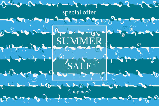 夏季销售旗帜在背景海和海图片下载