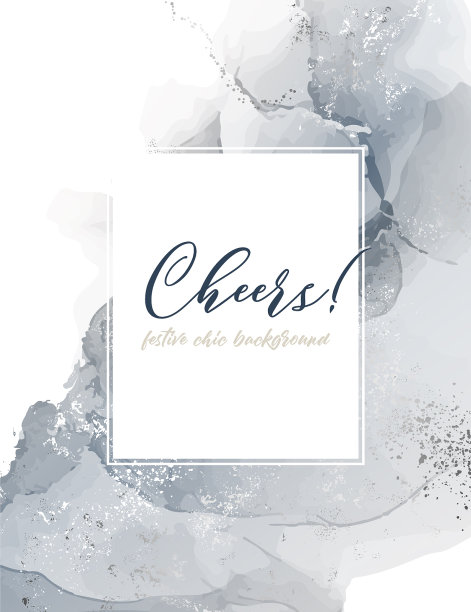 大理石蓝色酒精水墨抽象画图片下载