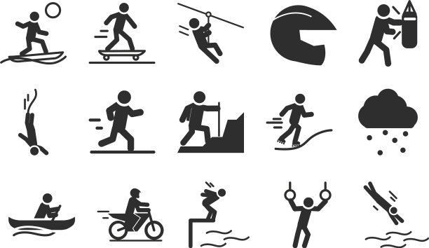 极限运动积极的生活方式冲浪滑冰图片下载