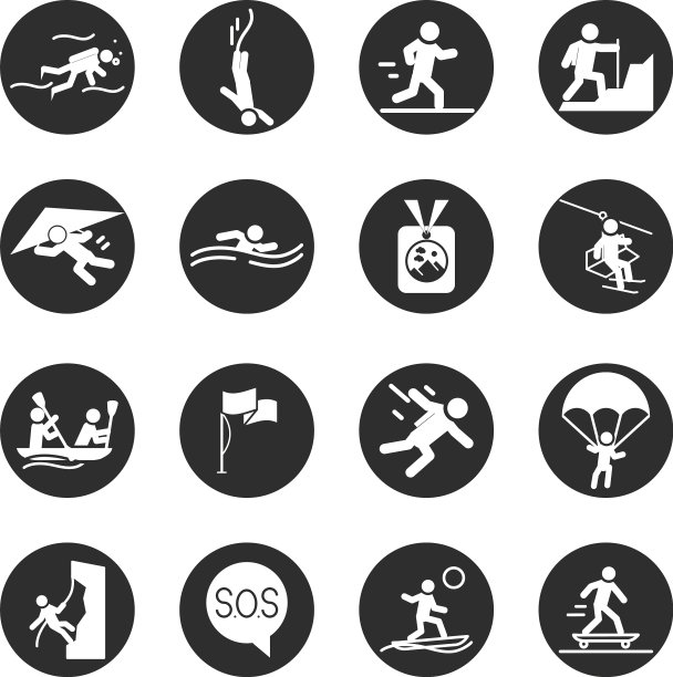 极限运动，积极的生活方式，跳水，跑步，滑冰图片下载