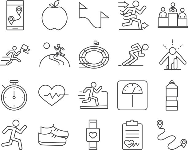 跑步运动比赛智能手机苹果旗体育馆图片下载