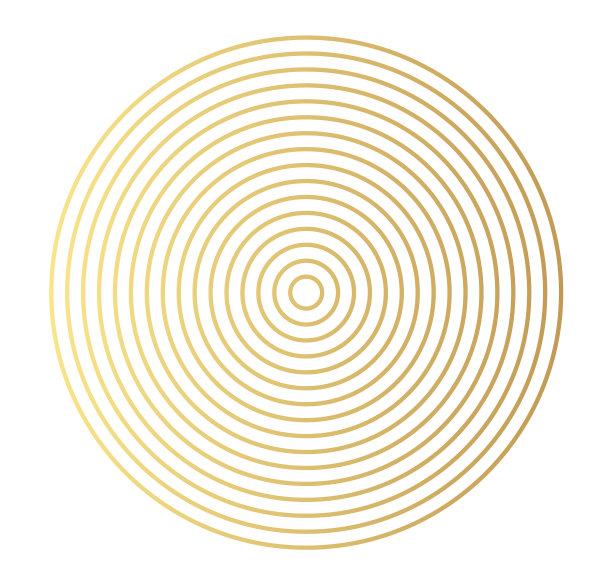 同心圆元素金色彩元素图片下载