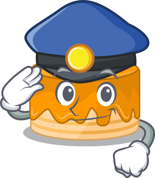 一个男子橙色蛋糕卡通概念作为一个图片下载