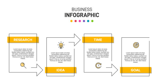 信息图形设计与图标和4个选项或图片下载