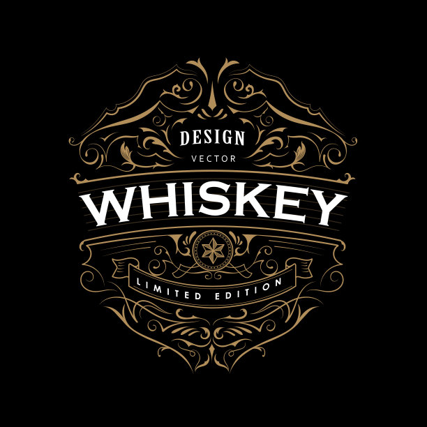 古董标签古董徽章手绘框架图片下载